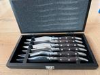 Laguiole 6-delige steakmessenset in houten kistje, Ophalen, Zo goed als nieuw, Hout, Bestekset
