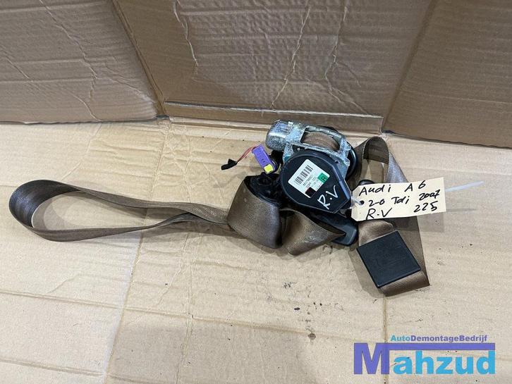 AUDI A6 C6 Bruin Rechts voor gordel 2004-2011, Auto-onderdelen, Interieur en Bekleding, Audi, Gebruikt, Ophalen of Verzenden