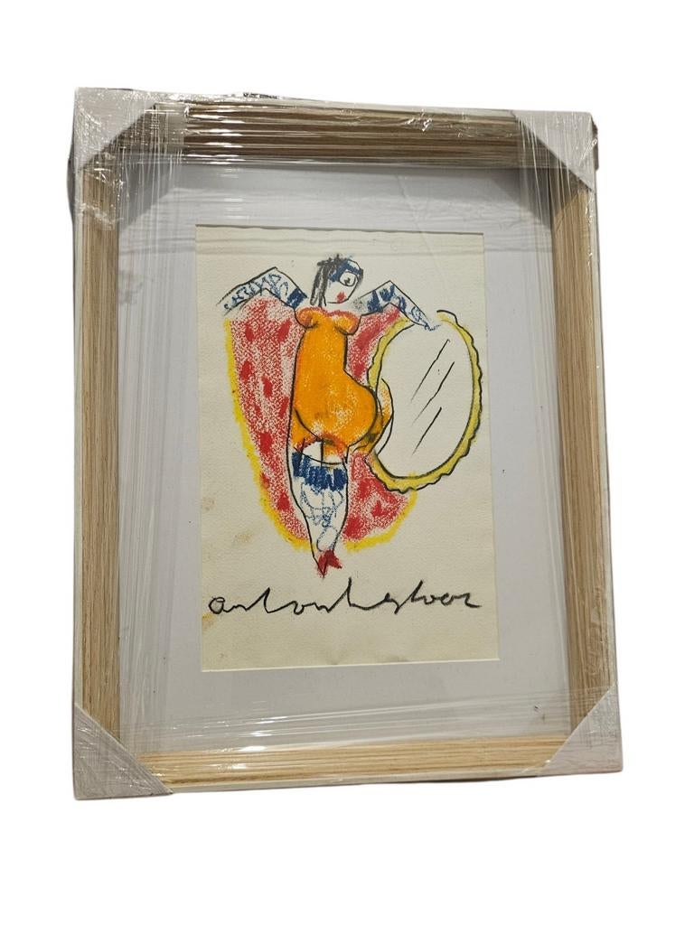 Anton Heyboer wasco tekening, Ophalen of Verzenden