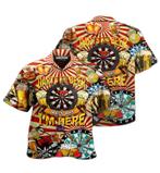 Darts en bier overhemd heren mannen dart shirt hawaii zomer, Verzenden, Nieuw, Overige halswijdtes