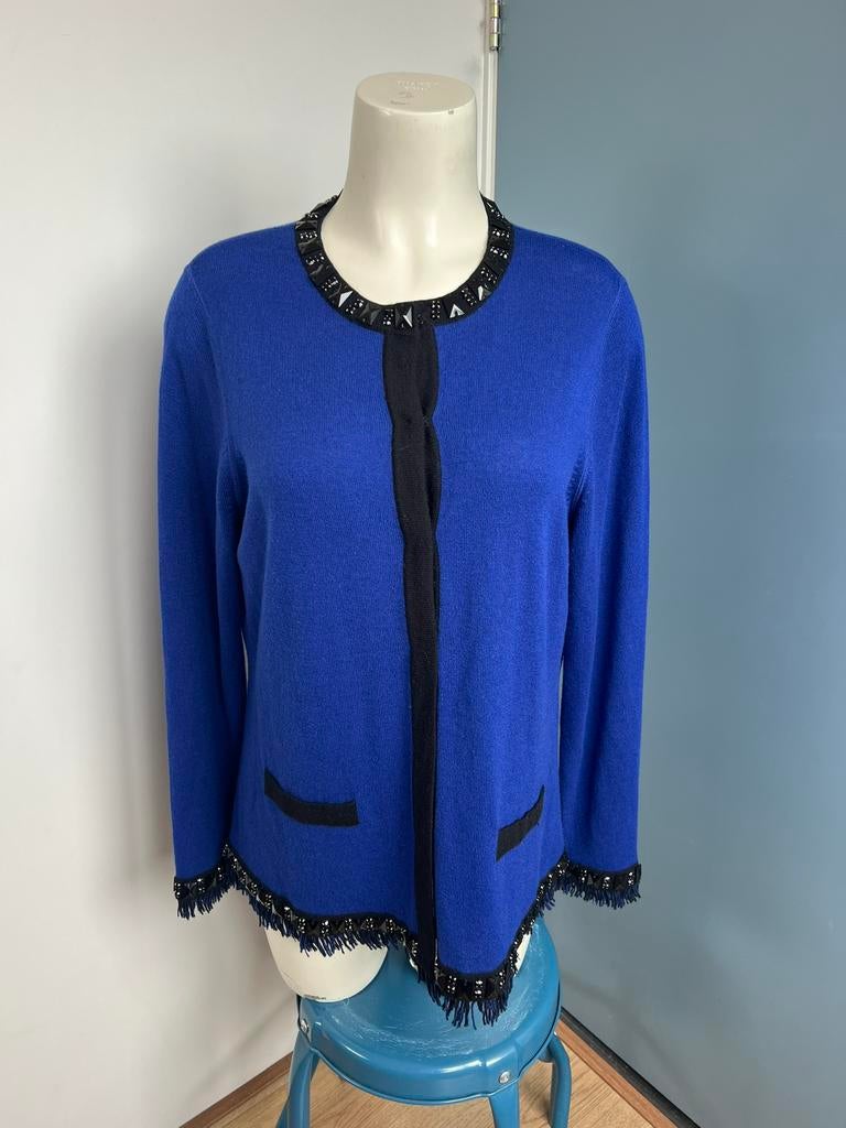 Basler koningsblauw met wol wollen vestje 44, Blauw, Maat 42/44 (L), Ophalen of Verzenden, Zo goed als nieuw