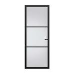 Staal look deur zwarte binnendeur Arkel | SLECHTS €295,00,-, Niet ingevuld, 80 tot 100 cm, Binnendeur, Niet ingevuld