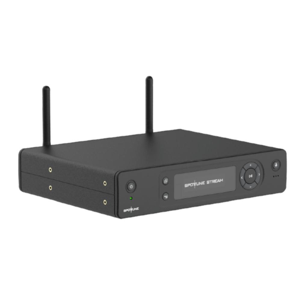 Spottune Audio Stream +  2 x Omni Speaker Set Zwart Nieuw, Flex Ltd., Nieuw, https://flex.com/contact-us, Nobelstraat 10, 5807 GA Oostrum LB, Limburg, Nederland