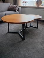 Salontafels massief eiken rond 80 cm en 60 cm, Huis en Inrichting, Ophalen, 50 tot 100 cm, 50 tot 100 cm, Zo goed als nieuw