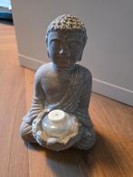 Boeddha beeldje met minivaasje, Ophalen of Verzenden, Gebruikt, Religie