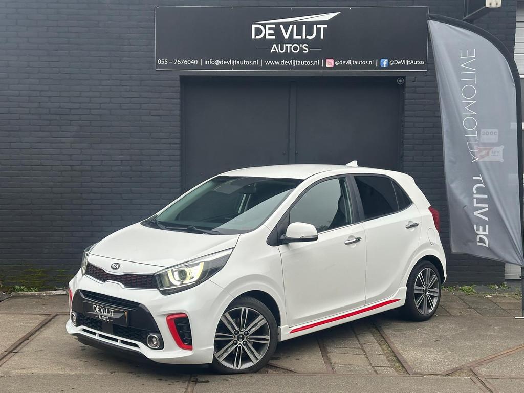 Kia PICANTO 1.2 CVVT GT-Line | Automaat | Carplay | Leer | L, Gebruikt, Euro 6, 4 cilinders, Wit