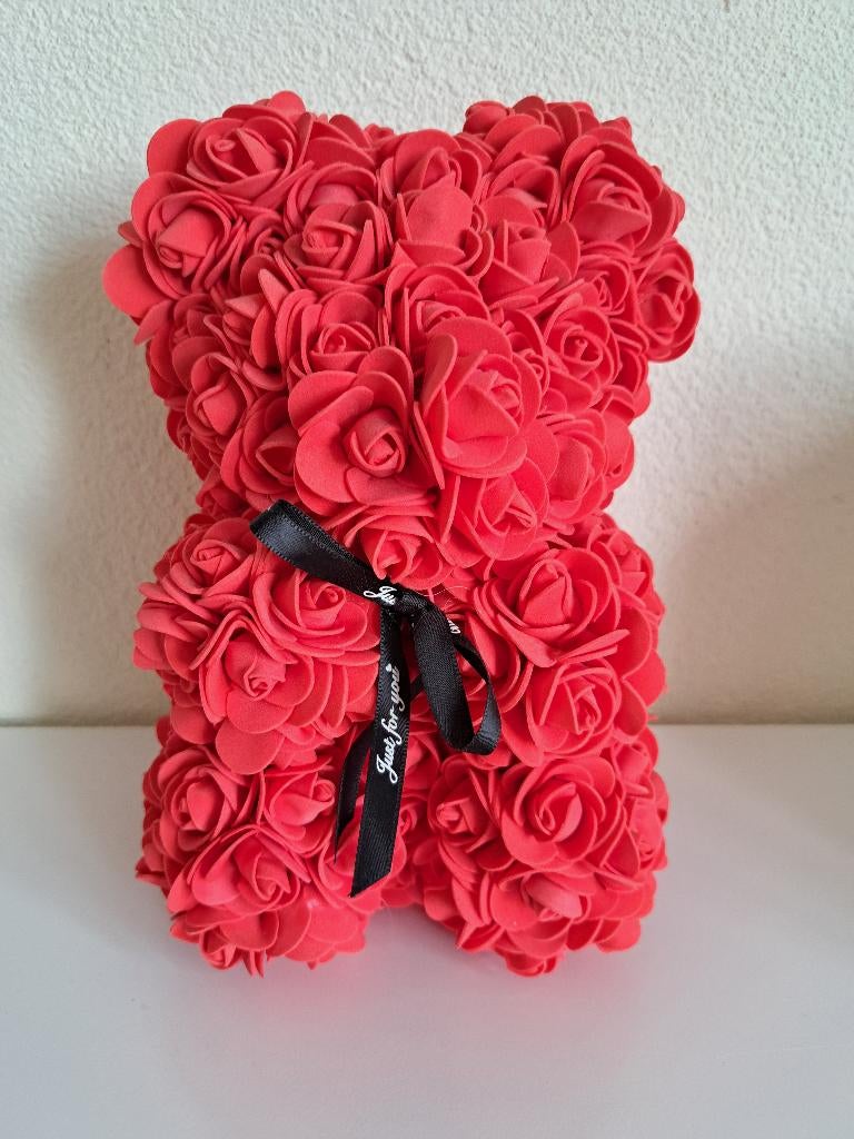 Rood beertje van roosjes Rozenbeer cadeautje cadeau liefde, Ophalen of Verzenden, Nieuw