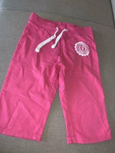 H&m broek roze fuchsia kort korte 122 128, Kinderen en Baby's, Kinderkleding | Maat 122, Verzenden, Zo goed als nieuw, Meisje