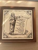 Tegeltableau met spreuk en Abraham figuur, Ophalen of Verzenden