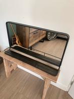 Halspiegel met plank en metalen frame - Loods 5, Ophalen, Zo goed als nieuw, Rechthoekig, 75 tot 100 cm