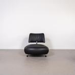 1x Leolux Pallone Fauteuil Zwart/Wit Leer - Chroom, Huis en Inrichting, Fauteuils, Niet ingevuld, Niet ingevuld, 75 tot 100 cm