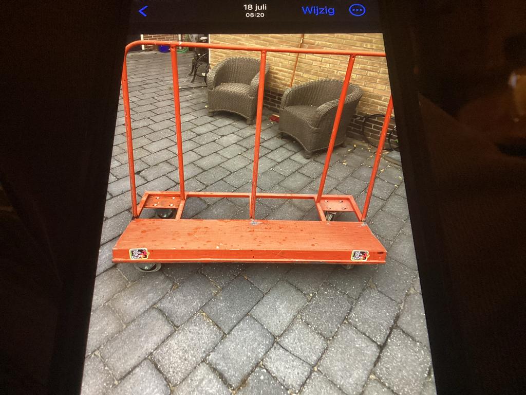 Stevige platen kar / transportkar in zeer nette staat, Ophalen, Gebruikt