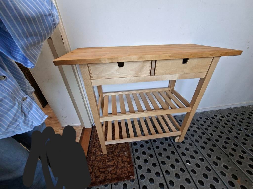 FÖRHÖJA roltafel, berken, 100x43 cm, Ophalen, 25 tot 50 cm, 50 tot 100 cm, Minder dan 100 cm