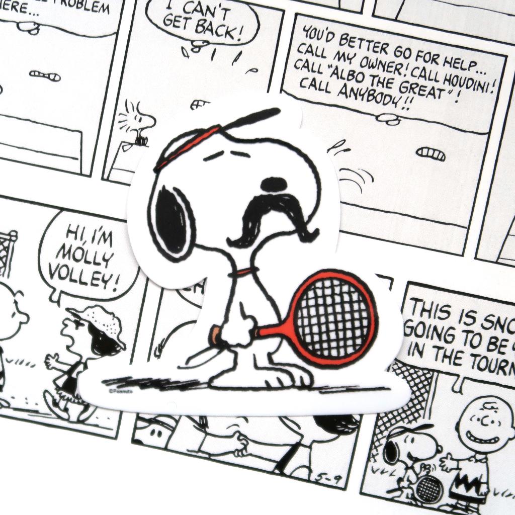Tennisspeler Snoopy van Peanuts strips sticker, Verzamelen, Verzenden, Snoopy, Nieuw, Plaatje, Poster of Sticker
