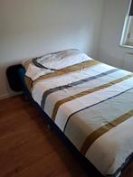 2-persoons bed, Ophalen, Blauw, Tweepersoons, 140 cm