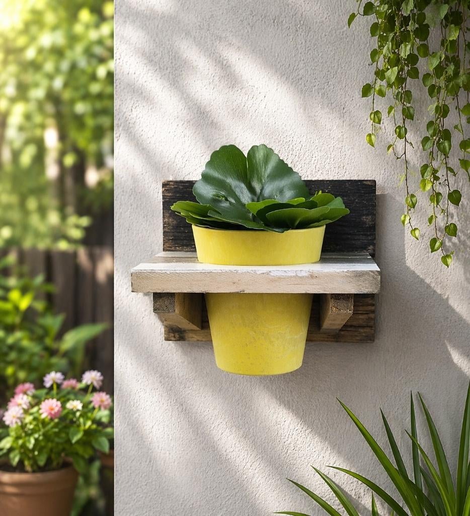 Partij Artstone potten met plantenrek - 125555, Tuin en Terras, NHP International, Minder dan 30 cm, Ophalen of Verzenden, Info@nhp-international.com