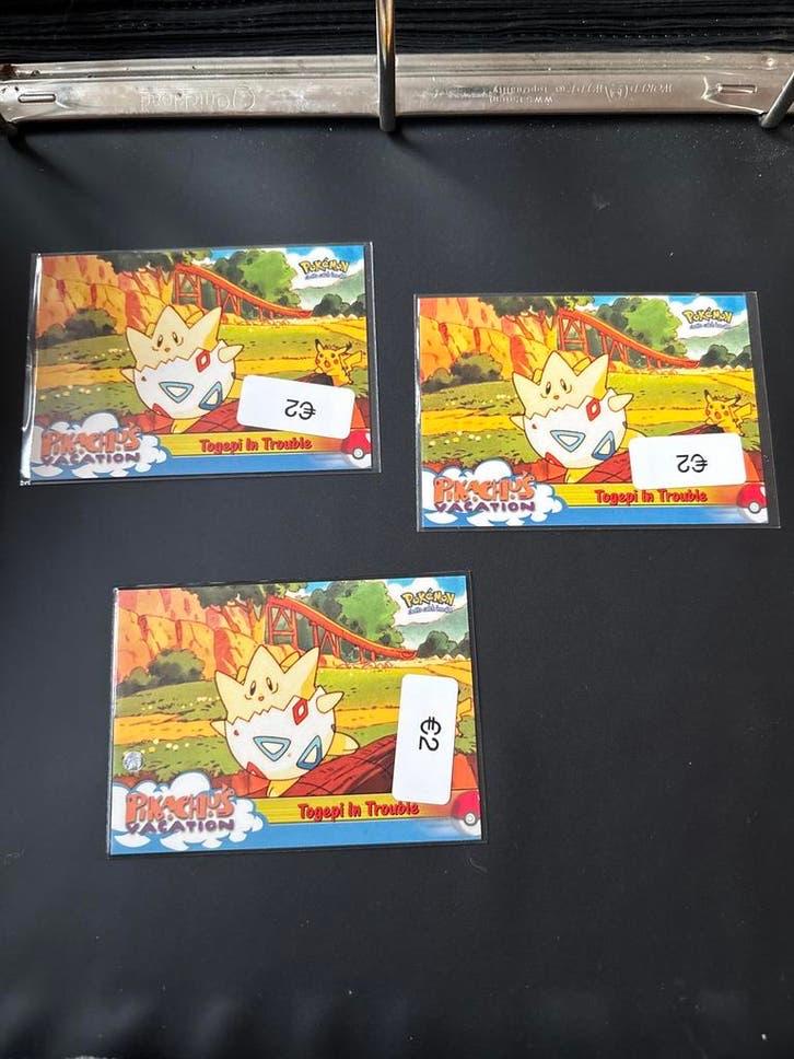 Topps Pokémon Togepi in Trouble kaarten (2), Ophalen of Verzenden, Zo goed als nieuw, Meerdere kaarten