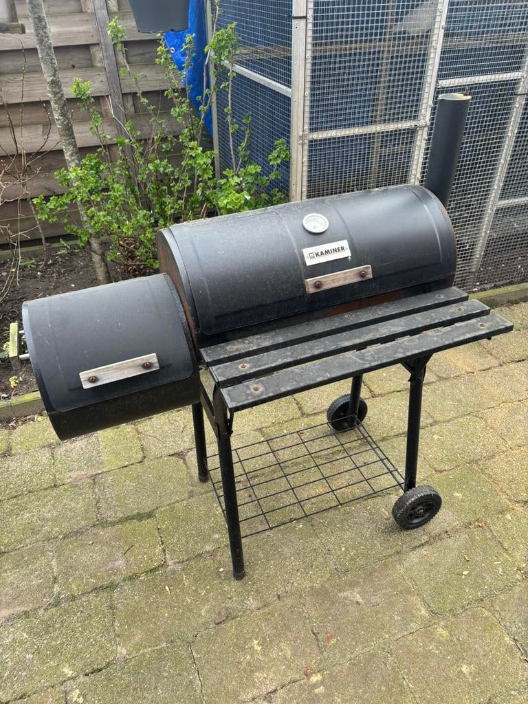 Houtskoolbarbecue BBQ kaminer, Tuin en Terras, Houtskoolbarbecues, Ophalen, Gebruikt