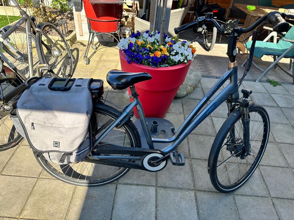 Amslod Hamilton MX 600W elektrische damesfiets, Fietsen en Brommers, Gebruikt, 51 tot 55 cm, 50 km per accu of meer, Ophalen