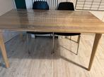 IKEA Lisabo Eettafel + 4 Vilmar Stoelen (Zwart), Gebruikt, Ophalen of Verzenden, Vier, Grijs