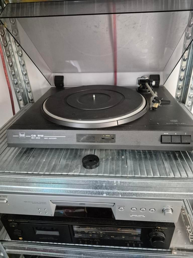 Dual platenspeler CS 515 semi-automatic, Audio, Tv en Foto, Platenspelers, Ophalen, Gebruikt, Pitch-regelaar, Platenspeler