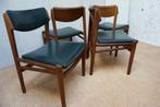 Deense vintage teak stoelen/ eetkamerstoelen, set van 4, Ophalen, Gebruikt, Overige kleuren, Vintage Deens