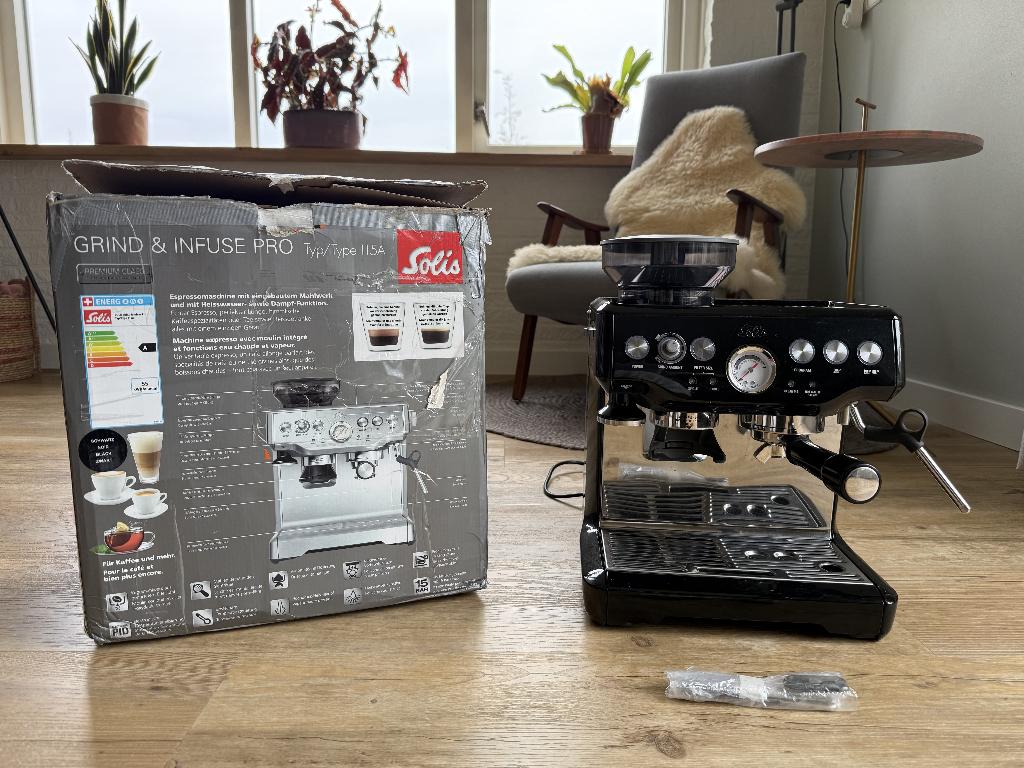 Espressomachine Solis Grind & Infuse Pro 115/A Pistonmachine, Witgoed en Apparatuur, Koffiezetapparaten, Ophalen, Gebruikt, Espresso apparaat