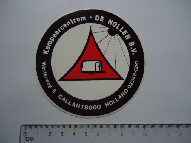 sticker oud Callantsoog Camping DE NOLLEN kamperen camper, Verzenden, Zo goed als nieuw, Bedrijf of Vereniging