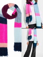 Nieuwe POM Amsterdam Mohair-mix Sjaal - Roze/Blauw, Verzenden, Maat 46/48 (XL) of groter, Nieuw, Sjaal