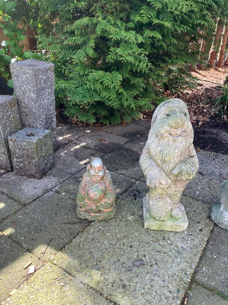 Diverse Tuinbeelden en Waterornamenten, Ophalen, Gebruikt, Beton, Boeddhabeeld