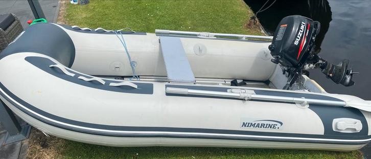 Nimarine MX 300 Alu met Suzuki 4 PK - Jaarlijks Onderhoud, Watersport en Boten, Rubberboten, Zo goed als nieuw, Overige merken