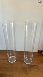 2 glazen vazen, Ophalen, Gebruikt, Overige kleuren, 50 tot 75 cm
