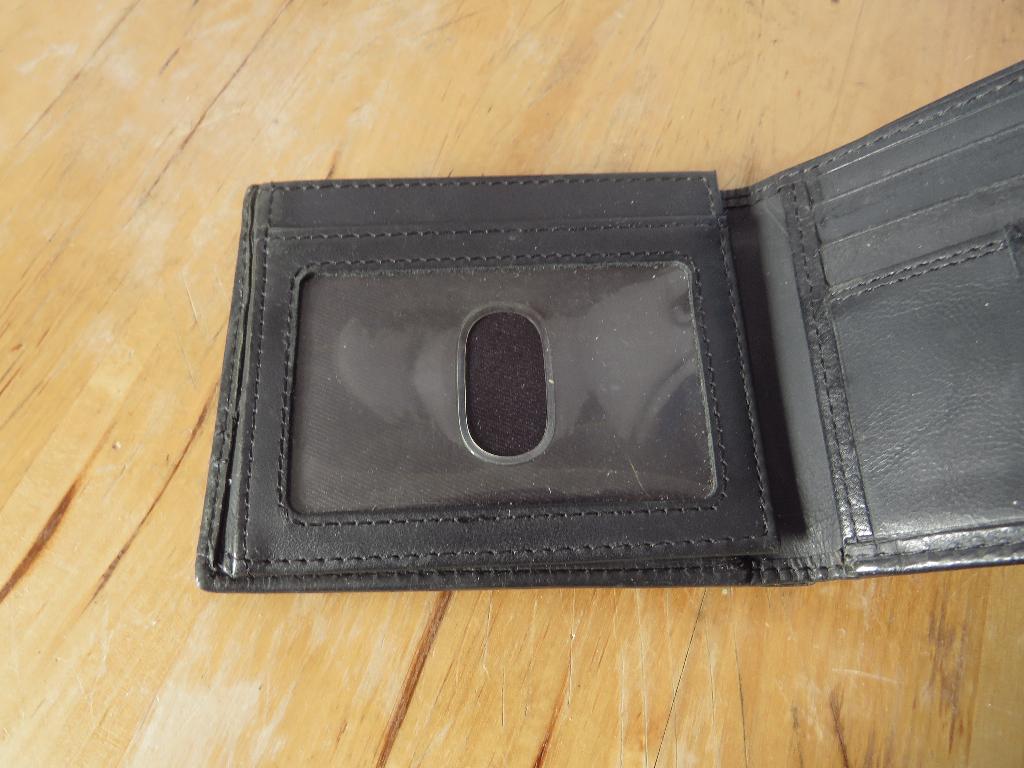 zwarte leren pasjes portemonnee van Haggar, Overige merken, Gebruikt, Zwart, Ophalen of Verzenden