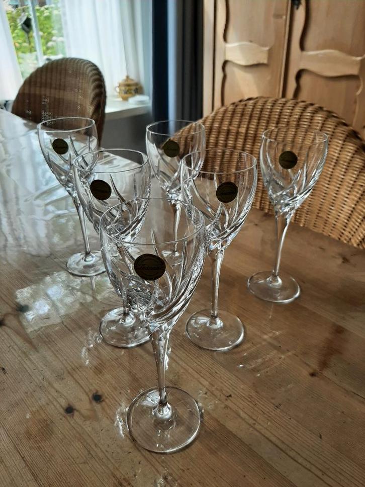 WEDGWOOD TOSCANE - 6 PORT / SHERRY GLAZEN  - KRISTAL, Huis en Inrichting, Keuken | Servies, Zo goed als nieuw, Glas of Glazen