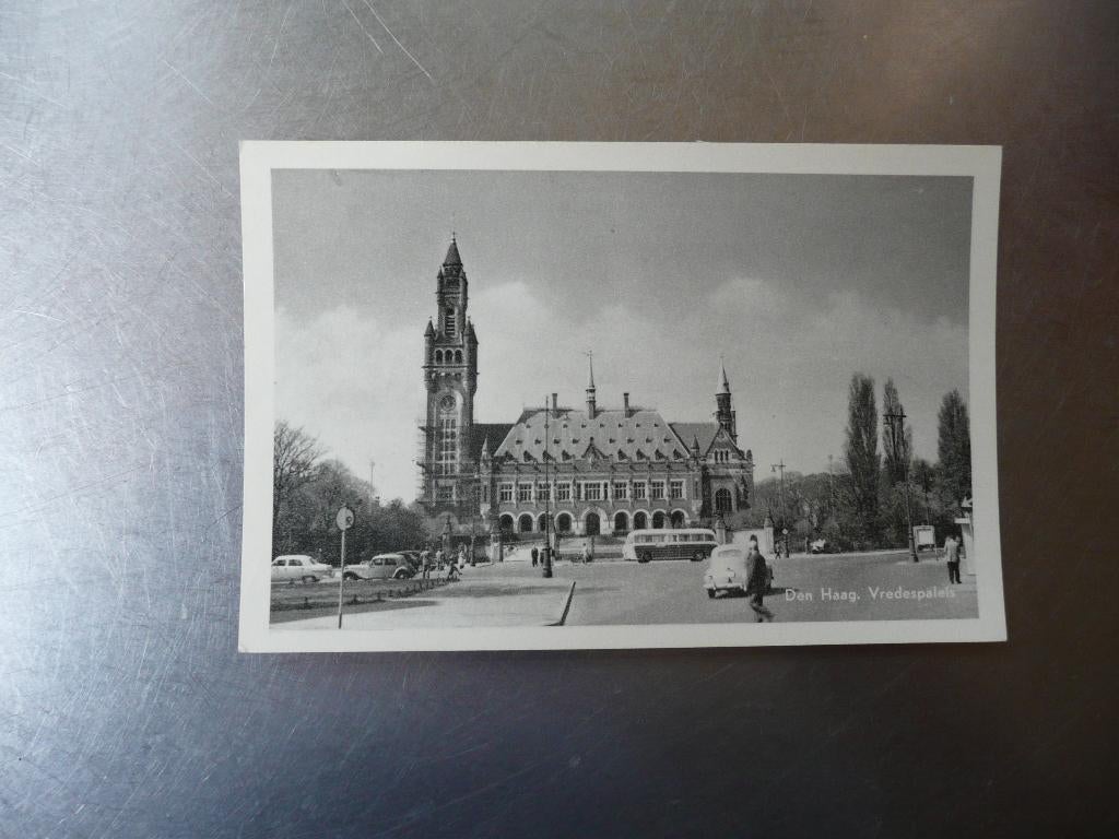Den Haag Vredespaleis 1956, Verzamelen, Ophalen of Verzenden, 1940 tot 1960, Gelopen, Zuid-Holland
