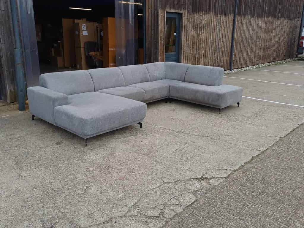 Grote U-opstelling hoekbank, Ophalen, Gebruikt, 100 tot 125 cm, Hoekbank