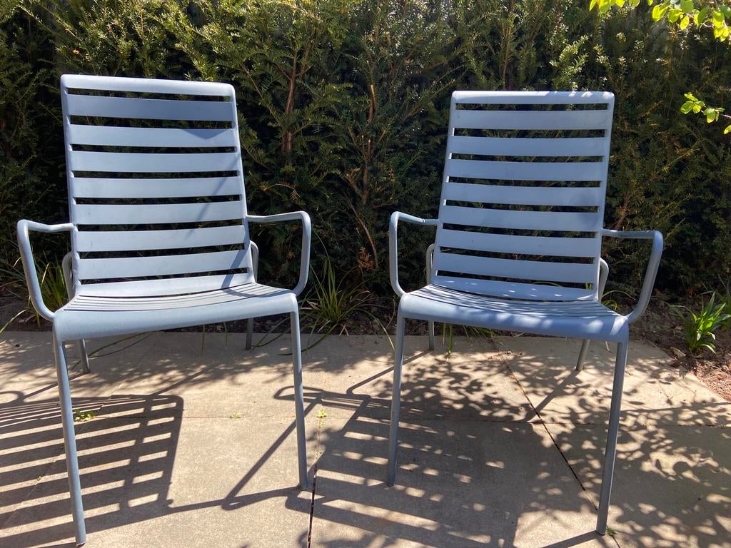 Tuinstoelen metaal, Tuin en Terras, Tuinstoelen, Ophalen, Zo goed als nieuw, Metaal