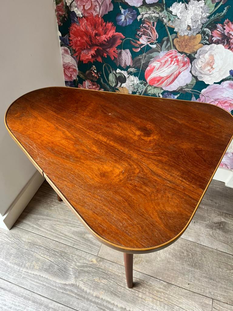 Toffe vintage bijzettafel salontafel niertafel, Ophalen of Verzenden