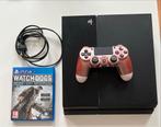 Playstation 4 met controller en Watch Dogs, Spelcomputers en Games, Ophalen of Verzenden, Met 1 controller, Original, 500 GB