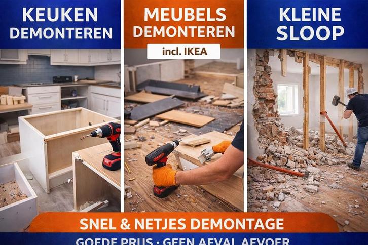 Keuken & Meubels Demonteren | Kleine Sloop, Diensten en Vakmensen, Klussers en Klusbedrijven, Garantie