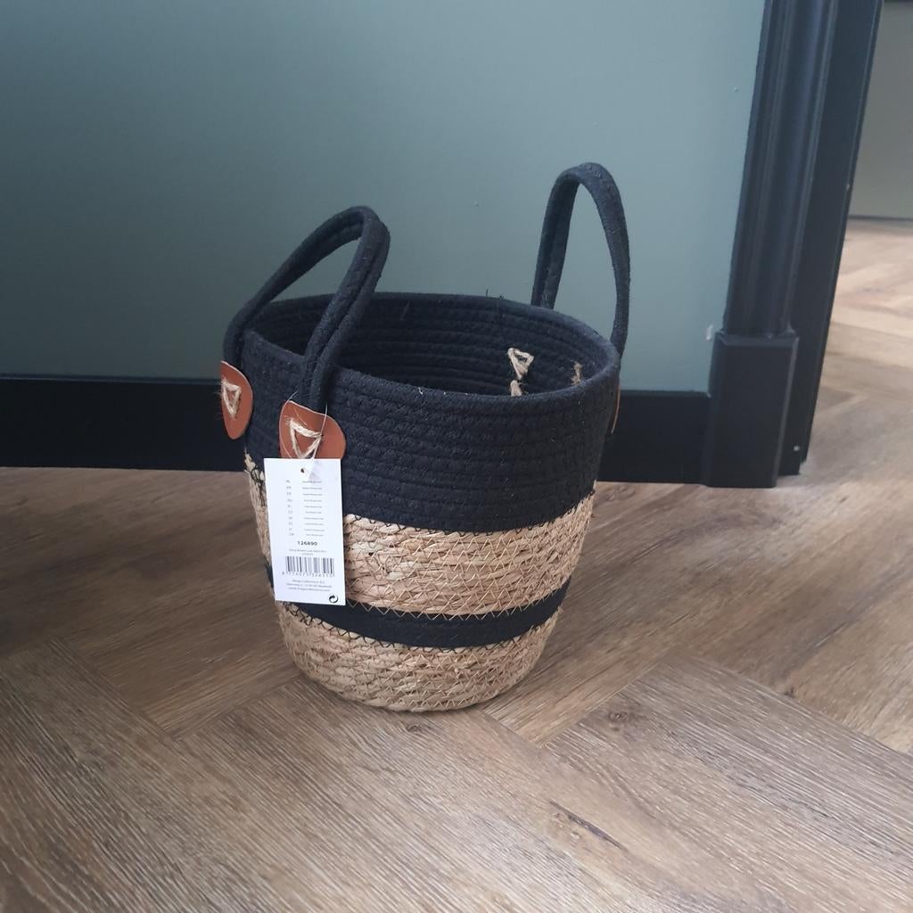 Nieuwe leuke rieten mandje, Ophalen, Schaal, Rond, Nieuw