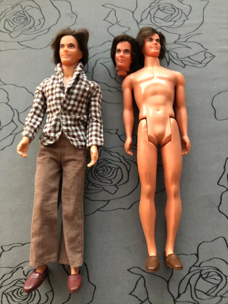 2 x vintage original Mod Hair Ken pop Matell; Gemerkt 1963., Ophalen, Zo goed als nieuw, Pop