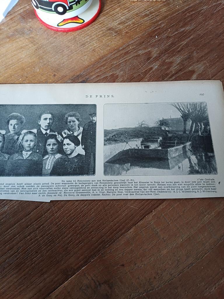 Knipsel ramp bij Hekendorp 1923, Verzamelen, Tijdschriften, Kranten en Knipsels, Ophalen of Verzenden, 1920 tot 1940, Knipsel(s)