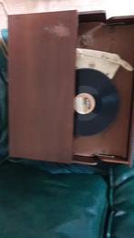 Vintage retro platenspeler in houten kast, Ophalen of Verzenden, Philips
