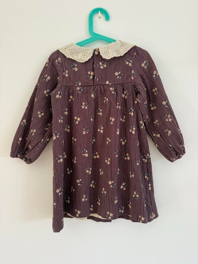 Zara jurk met bloemenprint en kanten kraag, Ophalen, Zo goed als nieuw, Meisje