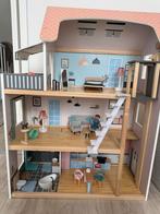 Groot modern poppenhuis met meubels en accessoires, Verzamelen, Ophalen, Zo goed als nieuw, Poppenhuis