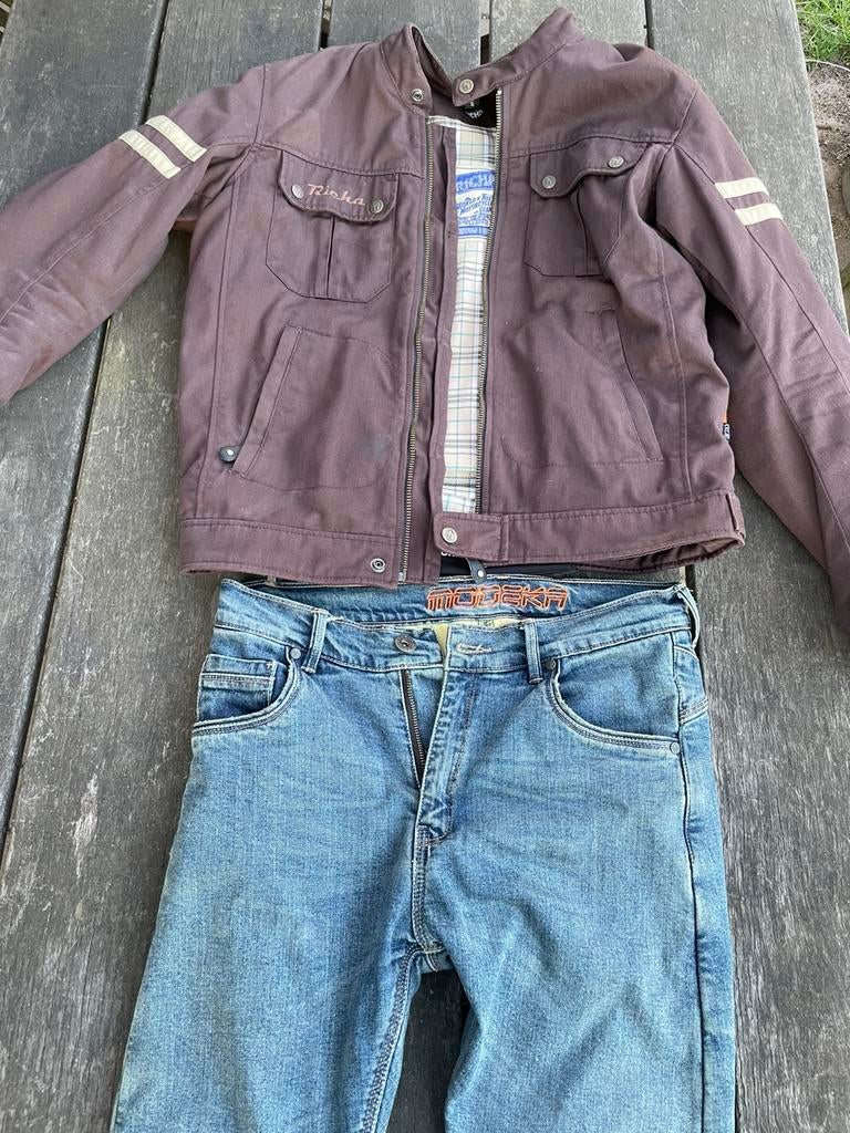 Richa Fullmer Motorjas Maat S met Modeka jeans, Motoren, Ophalen of Verzenden, Tweedehands, Kinderen, Jas | textiel