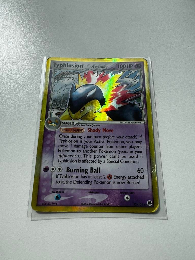 Typhlosion 12/101 Pokemon Kaart, Ophalen, Zo goed als nieuw