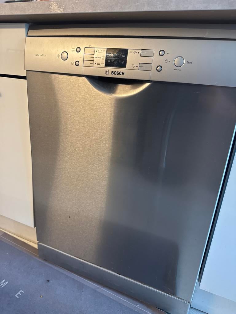 Bosch SilencePlus Vaatwasser - Inbouw, RVS-look, Witgoed en Apparatuur, Vaatwasmachines, Ophalen, Gebruikt, 60 cm of meer, Eco programma