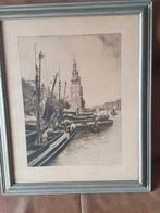 Otto Reese (1882 - 1965) Amsterdamse gracht ca. 1930, Antiek en Kunst, Kunst | Etsen en Gravures, Ophalen
